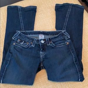 Blue denim jeans